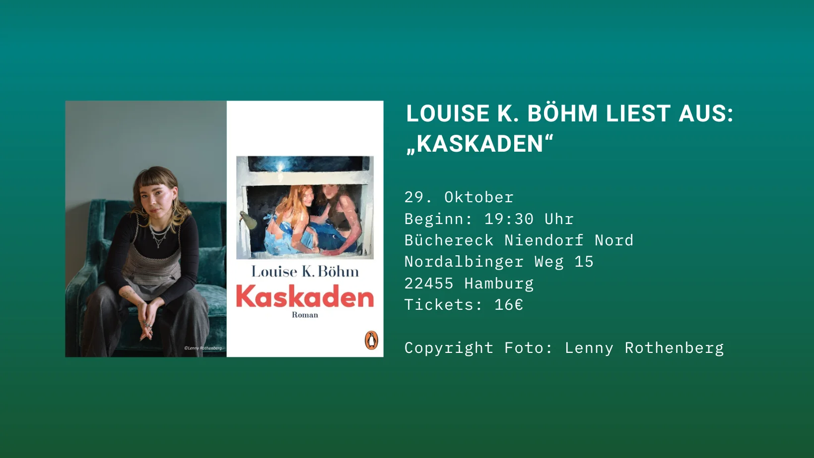 Louise K. Böhm liest aus: „Kaskaden“