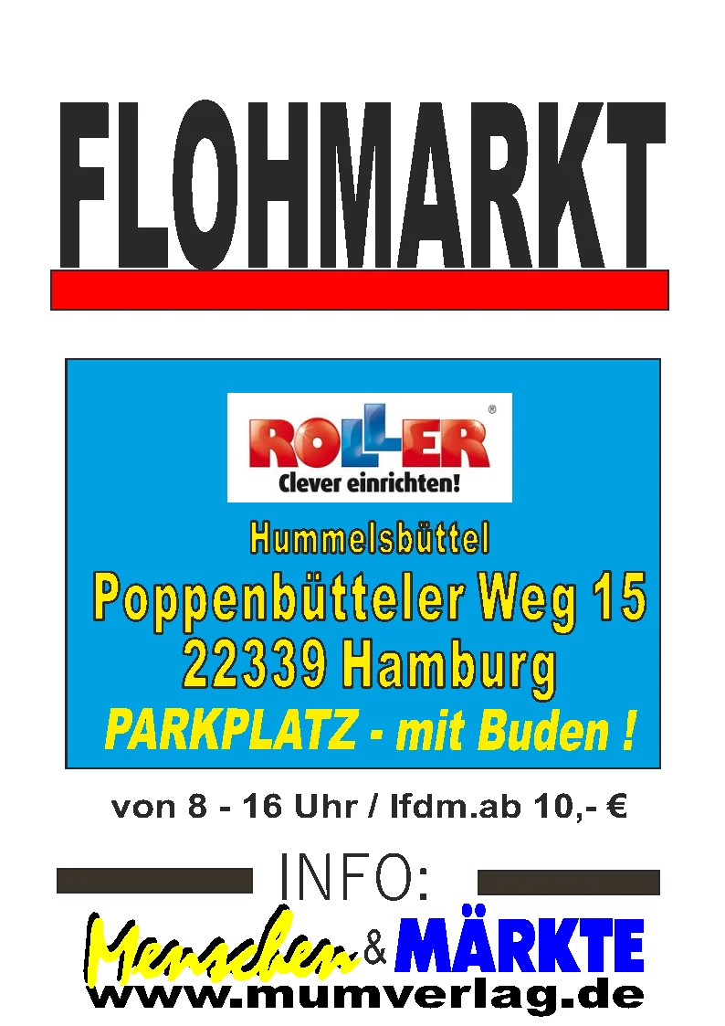 Flohmarkt auf dem Parkplatz von Roller